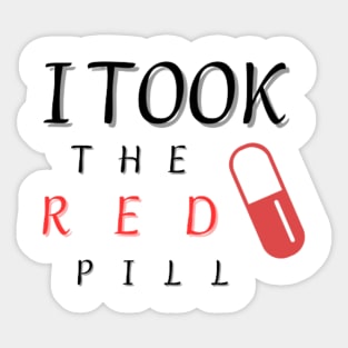 Red pill T-shirt Sticker